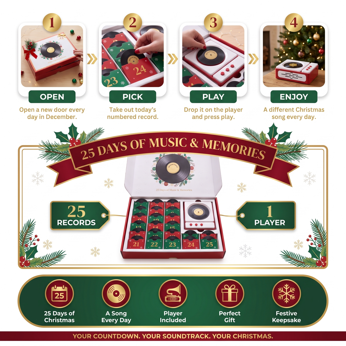 Adventinyl™ Christmas Vinyl Advent Calendar